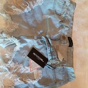 Pretty little thing denim cutoffs UK 12 USA8